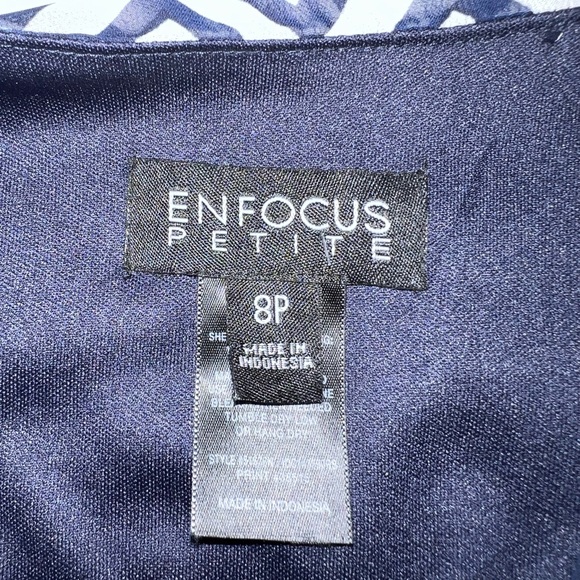 Enfocus Petite Chevron pattern sleeveless dress size 8P - Picture 4 of 5